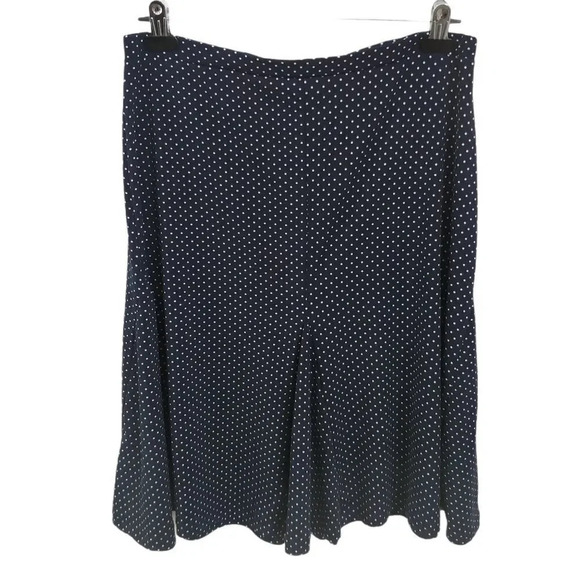 Simons Contemporaine Navy Polka Dot A-Line Skirt,  M - Picture 3 of 5